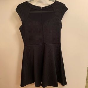 Black dress with mesh